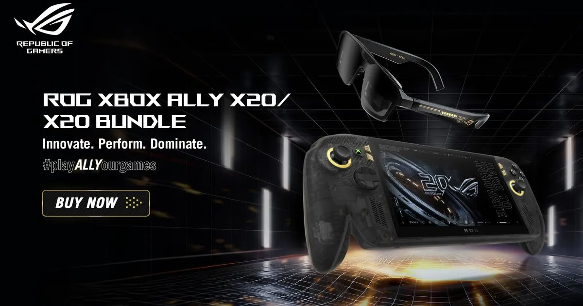 ASUS ROG Xbox Ally X20 Launches Today at $1,299, With $2,499 AR Glasses Bundle