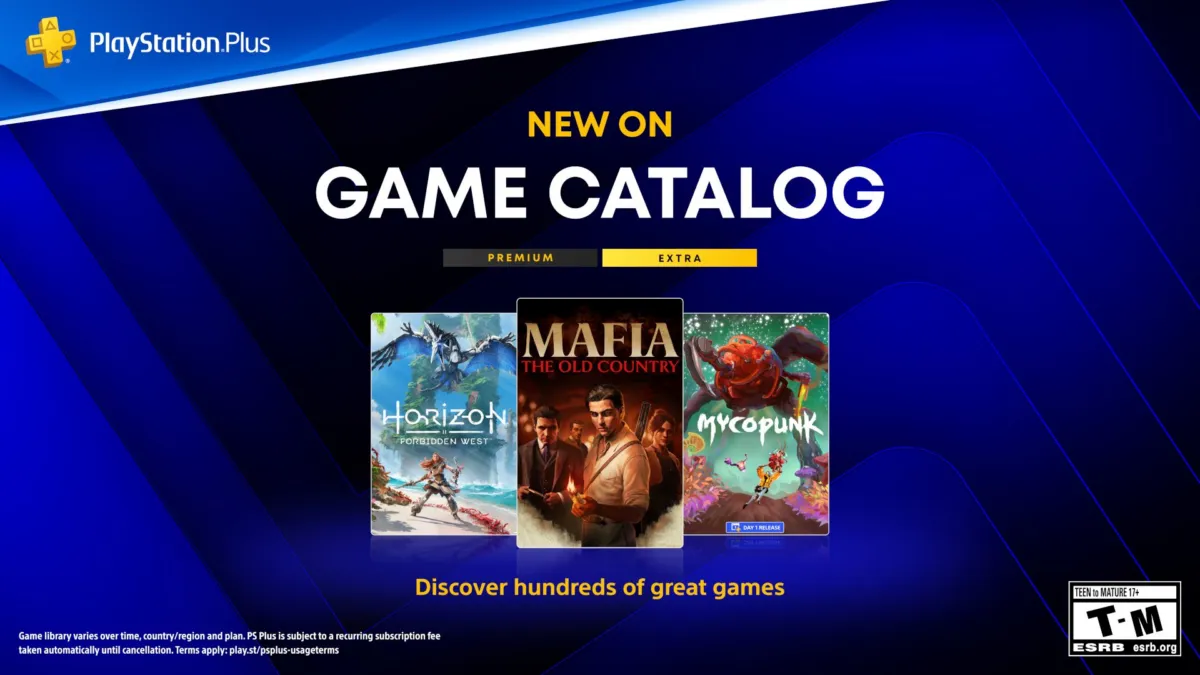 PlayStation Plus Extra and Premium Add Mafia: The Old Country, Horizon Forbidden West, Mycopunk in October
